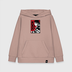 Толстовка детская хлопковая KIMETSU NO YAIBA, цвет: пыльно-розовый
