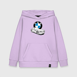 Толстовка детская хлопковая BMW, цвет: лаванда