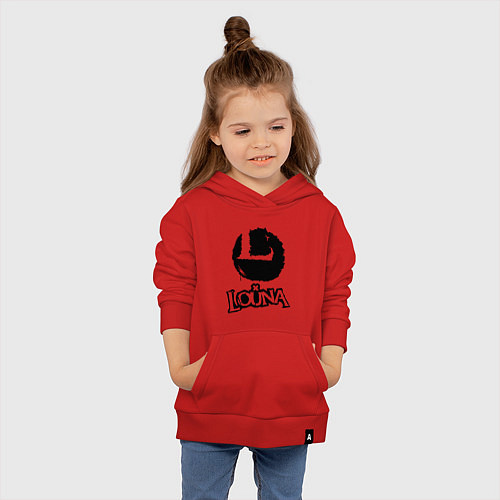 Детская толстовка-худи Louna / Красный – фото 4