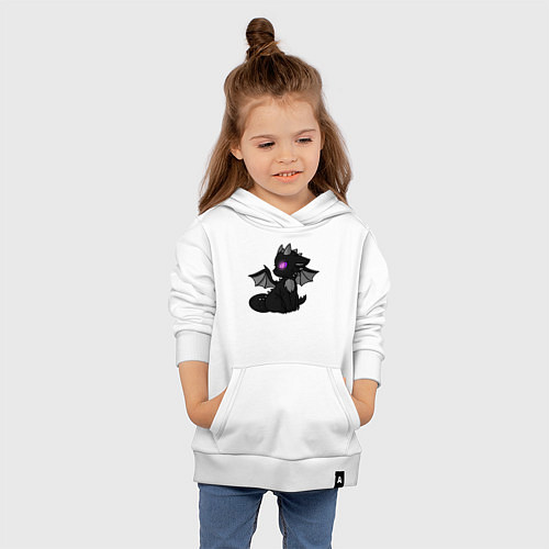 Детская толстовка-худи Эндар дракон / Белый – фото 4