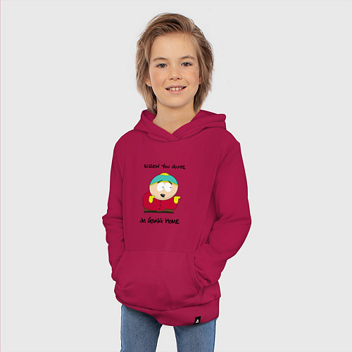 Детская толстовка-худи ЮЖНЫЙ ПАРК / Маджента – фото 3