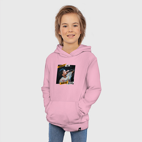 Детская толстовка-худи Всё примеряли на себя / Светло-розовый – фото 3