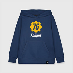Толстовка детская хлопковая FALLOUT76, цвет: тёмно-синий
