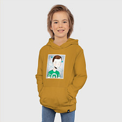 Толстовка детская хлопковая Sheldon Cooper, цвет: горчичный — фото 2