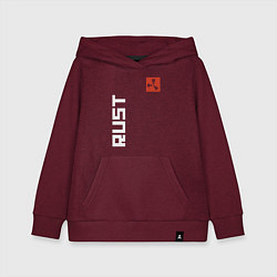 Толстовка детская хлопковая RUST, цвет: меланж-бордовый