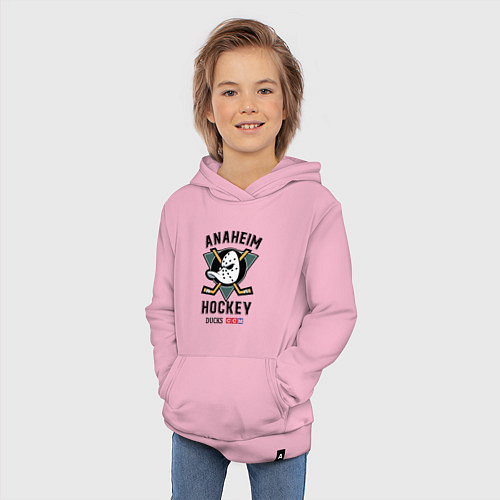 Детская толстовка-худи ANAHEIM DUCKS / Светло-розовый – фото 3