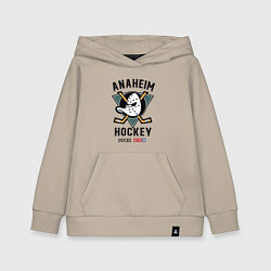 Толстовка детская хлопковая ANAHEIM DUCKS, цвет: миндальный