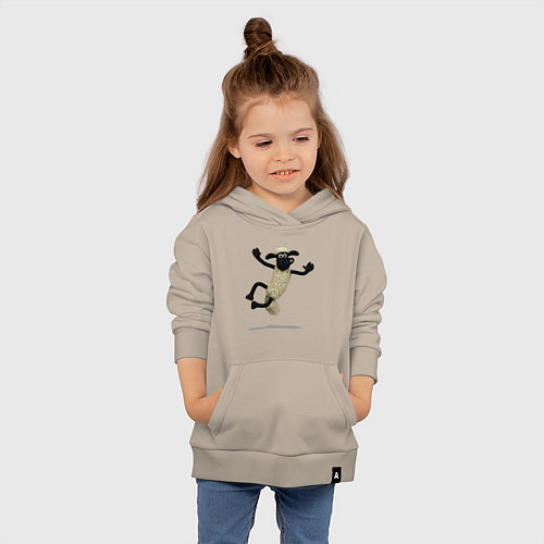 Детская толстовка-худи Барашек Шон / Миндальный – фото 4