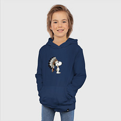 Толстовка детская хлопковая Snoopy, цвет: тёмно-синий — фото 2