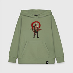 Толстовка детская хлопковая GOD OF WAR, цвет: авокадо