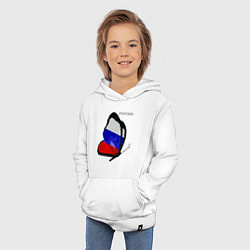 Толстовка детская хлопковая Россия, цвет: белый — фото 2