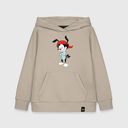 Толстовка детская хлопковая Вакко Уорнер Animaniacs, цвет: миндальный