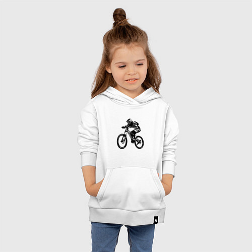 Детская толстовка-худи Велоспорт Z / Белый – фото 4