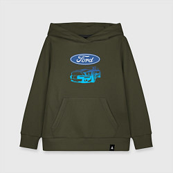 Толстовка детская хлопковая Ford Z, цвет: хаки