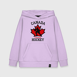 Толстовка детская хлопковая Canada Hockey, цвет: лаванда