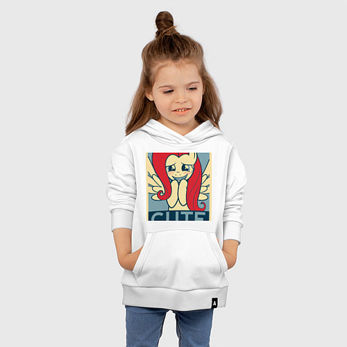 Детская толстовка-худи Fluttershy cute / Белый – фото 4