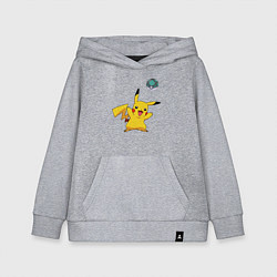 Толстовка детская хлопковая Pokemon pikachu 1, цвет: меланж