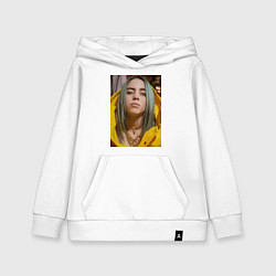 Толстовка детская хлопковая Билли Айлиш Billie Eilish, цвет: белый