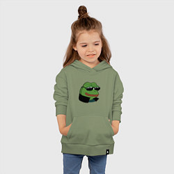 Толстовка детская хлопковая Pepe в очках EZ, цвет: авокадо — фото 2