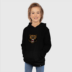Толстовка детская хлопковая Злой Медведь, цвет: черный — фото 2