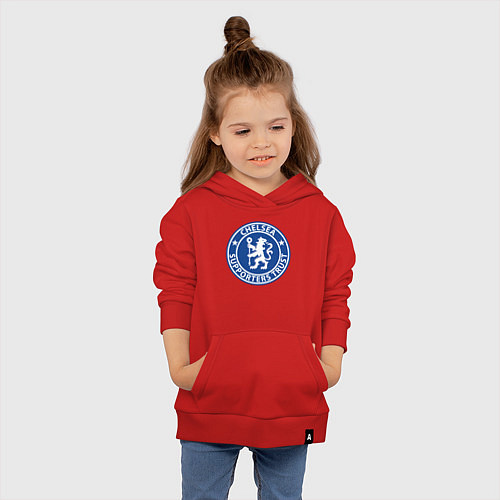 Детская толстовка-худи Chelsea FC / Красный – фото 4