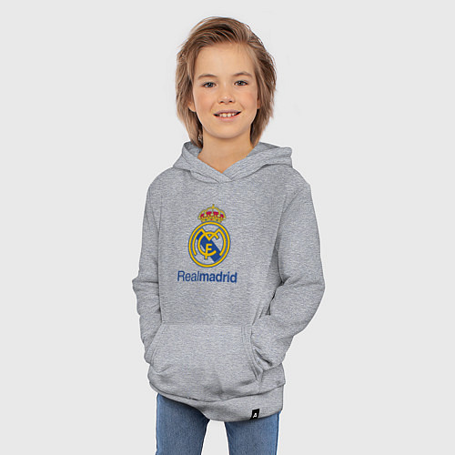 Детская толстовка-худи Real Madrid FC / Меланж – фото 3