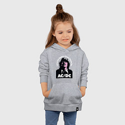 Толстовка детская хлопковая ACDC, цвет: меланж — фото 2