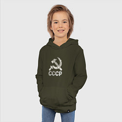 Толстовка детская хлопковая СССР, цвет: хаки — фото 2