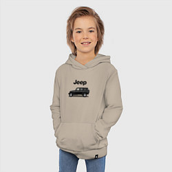 Толстовка детская хлопковая Jeep Wrangler, цвет: миндальный — фото 2