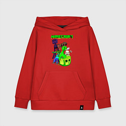 Толстовка детская хлопковая Minecraft, цвет: красный