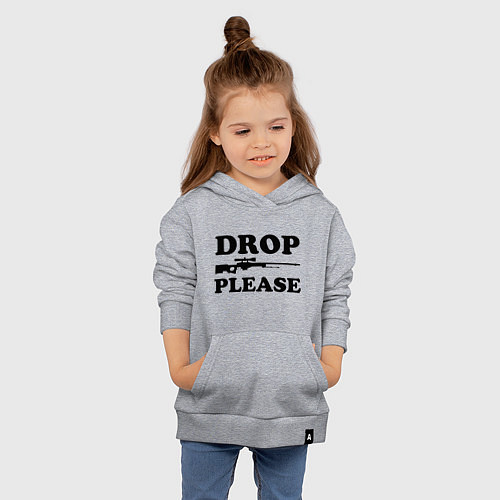 Детская толстовка-худи Drop Please / Меланж – фото 4