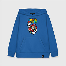 Толстовка детская хлопковая Mario, цвет: синий