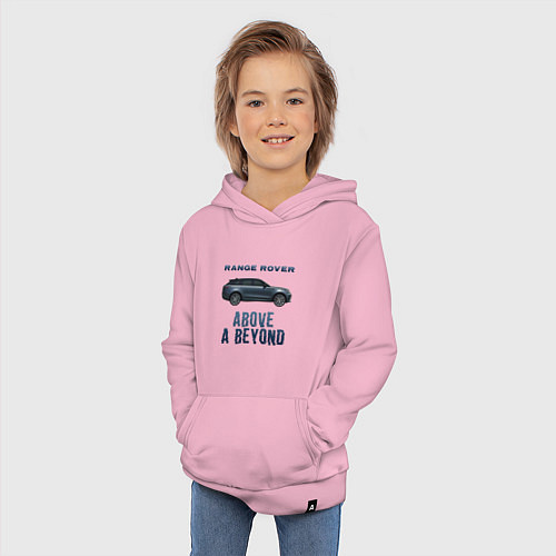Детская толстовка-худи Range Rover Above a Beyond / Светло-розовый – фото 3
