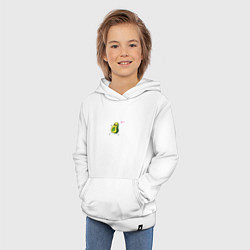 Толстовка детская хлопковая Влюбленное авокадо, цвет: белый — фото 2
