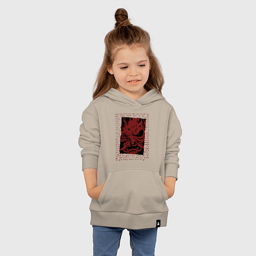 Детская толстовка-худи Cyberpunk 2077 SAMURAI / Миндальный – фото 4