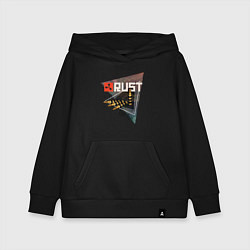 Толстовка детская хлопковая Rust Стучим в дверь соседу Раст, цвет: черный