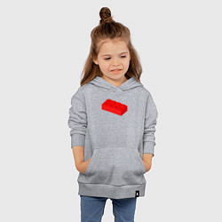 Толстовка детская хлопковая Красный кирпич, цвет: меланж — фото 2
