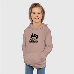 Толстовка детская хлопковая Сахалин - лучший остров, цвет: пыльно-розовый — фото 2