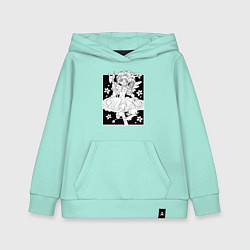 Толстовка детская хлопковая Сакура ловец карт, цвет: мятный