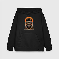 Толстовка детская хлопковая Космонавт диджей - cosmo DJ, цвет: черный