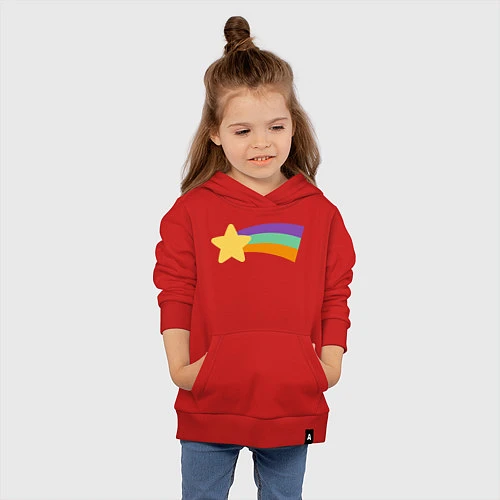 Детская толстовка-худи Радужный свитер Мэйбл / Красный – фото 4