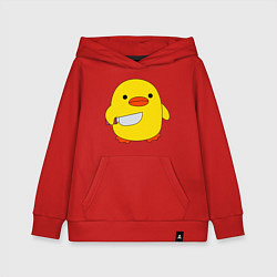 Толстовка детская хлопковая УТКА С НОЖОМ КРУГЛЯШ, цвет: красный