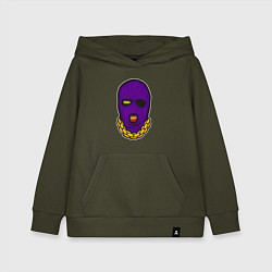 Толстовка детская хлопковая DaBaby Purple Mask, цвет: хаки