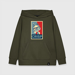 Толстовка детская хлопковая Crisp, цвет: хаки