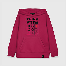 Детская толстовка-худи THINK OUTSIDE THE BOX