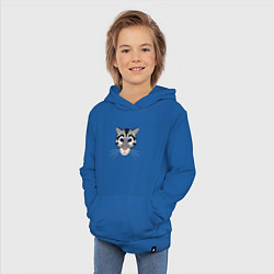 Толстовка детская хлопковая Дымчатый леопард, цвет: синий — фото 2