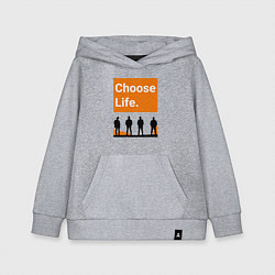 Толстовка детская хлопковая Choose Life, цвет: меланж