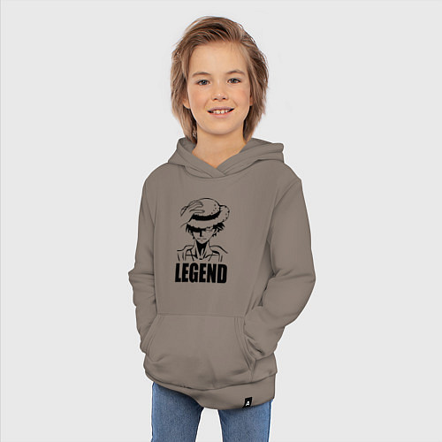 Детская толстовка-худи Луффи Легенда One Piece / Утренний латте – фото 3