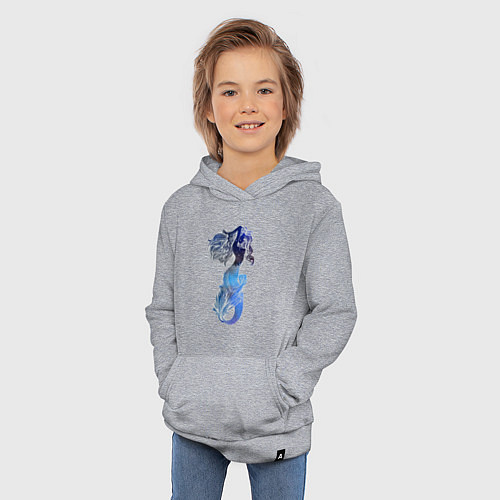Детская толстовка-худи Русалка / Меланж – фото 3