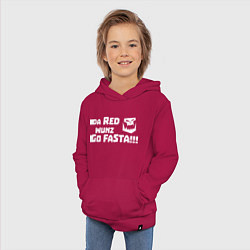 Толстовка детская хлопковая Только красное ездит быстро, цвет: маджента — фото 2